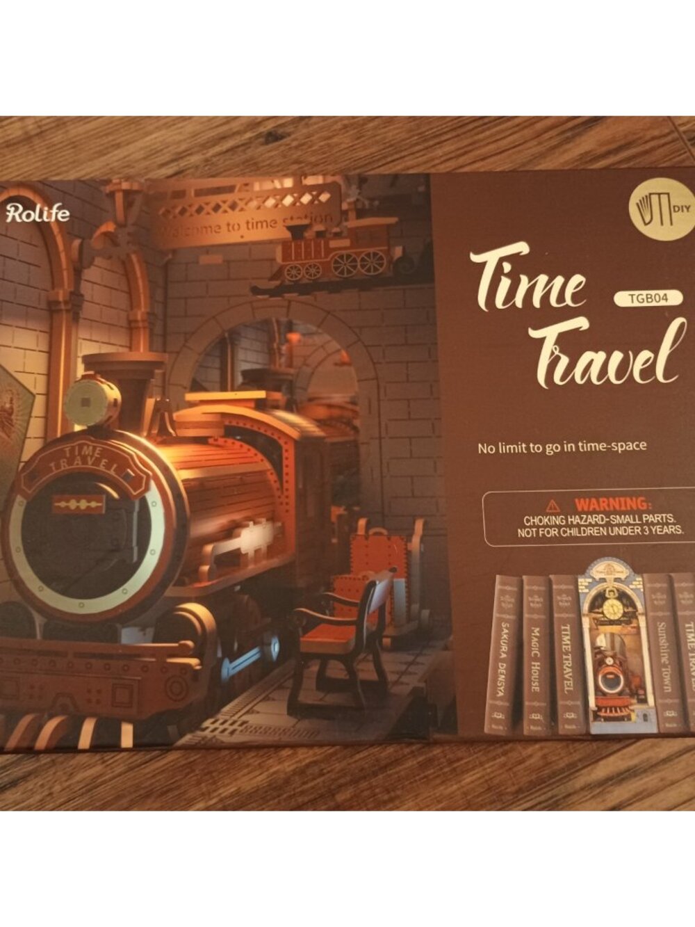 Rolife Robotime Time Travel Book Nook 3D Creative Bookend DIY Kit
